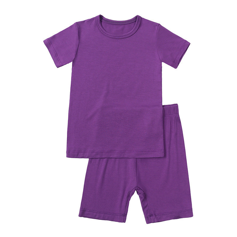 Bamboo Fiber Short-sleeved Shorts Two-piece Set