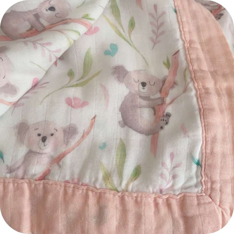 Showing a Koala Bamboo Cotton Four-layer Yarn Child Quilt Thin Blanket