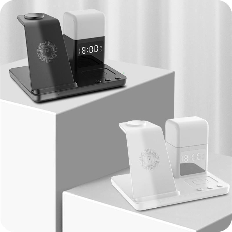6-in-1 Wireless Charger | Night Lamp & Alarm Clock for Fast Charging