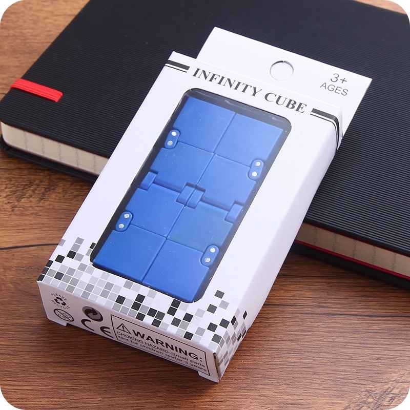 Cubix Infinity Cube Fidget Toy – Stress Relief & Focus Aid in Premium Packaging. Perfect for ADHD, autism, and anxiety. Compact, smooth, and endlessly foldable.