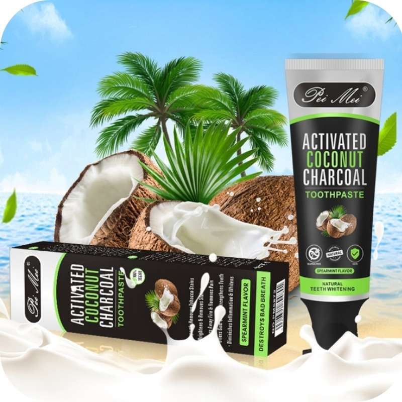 Showing the Enhanced Bamboo Activated Charcoal Natural Toothpaste