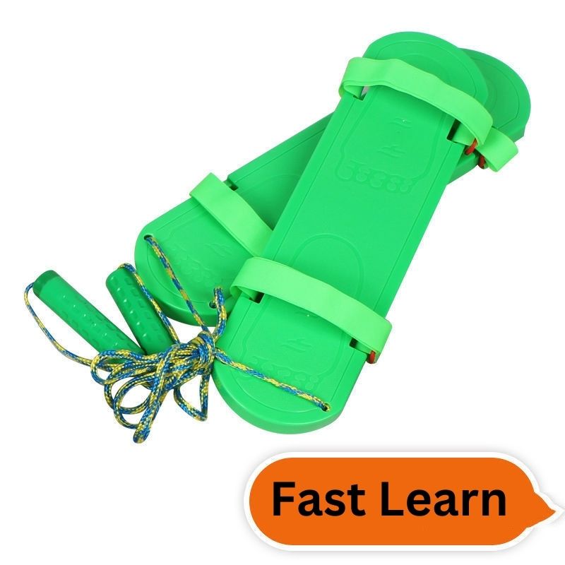 Showing the Green Set Autism Double Balance Walking Teaching Equipment