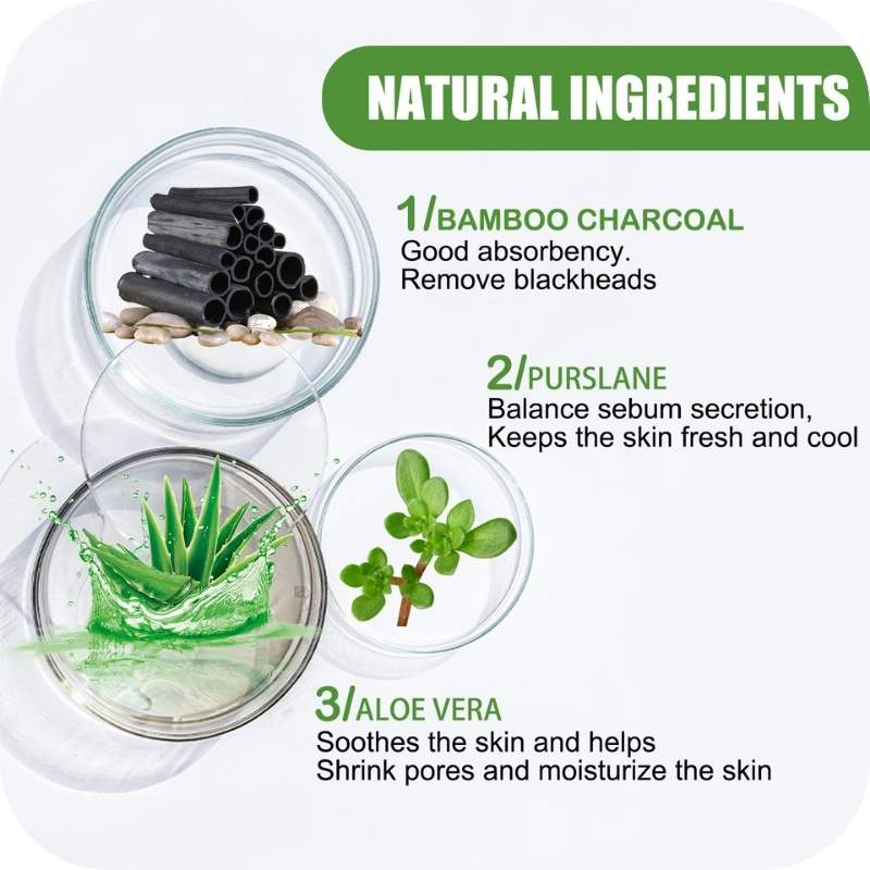 Showing Ingredientes of the EELHOE Bamboo Charcoal Aloe Blackhead Removal