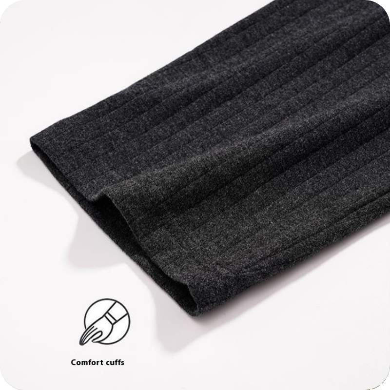 Dark gray fabric with comfort cuffs icon on a white background