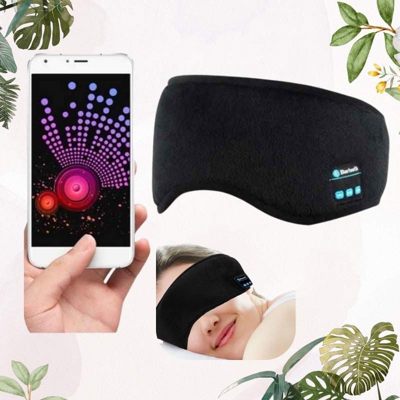 Bluetooth-enabled phone playing audio to a neuroplasticity headband for brain training and auditory therapy.