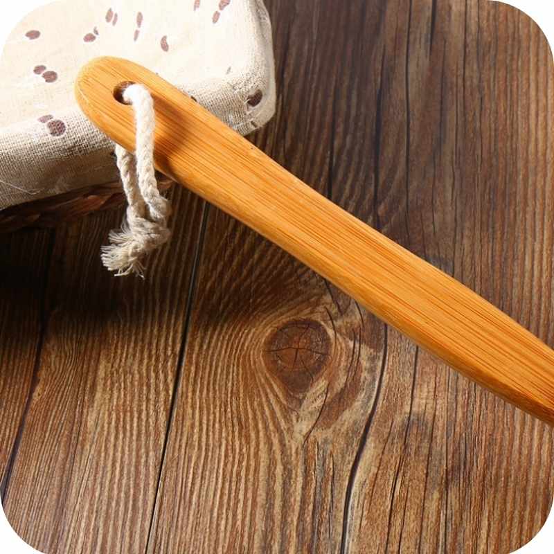 Close-up view of the rope for hanging on the Bamboo Removable Bath Brush—durable, eco-friendly, and designed for convenient storage