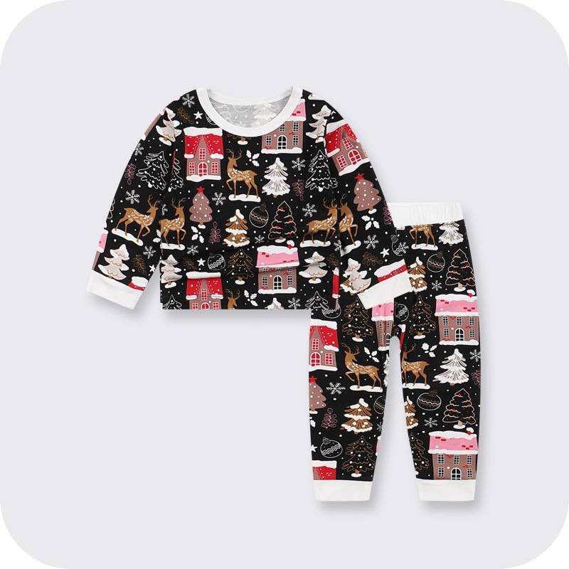 Showing the Snow House Bamboo Fiber Baby Pajamas