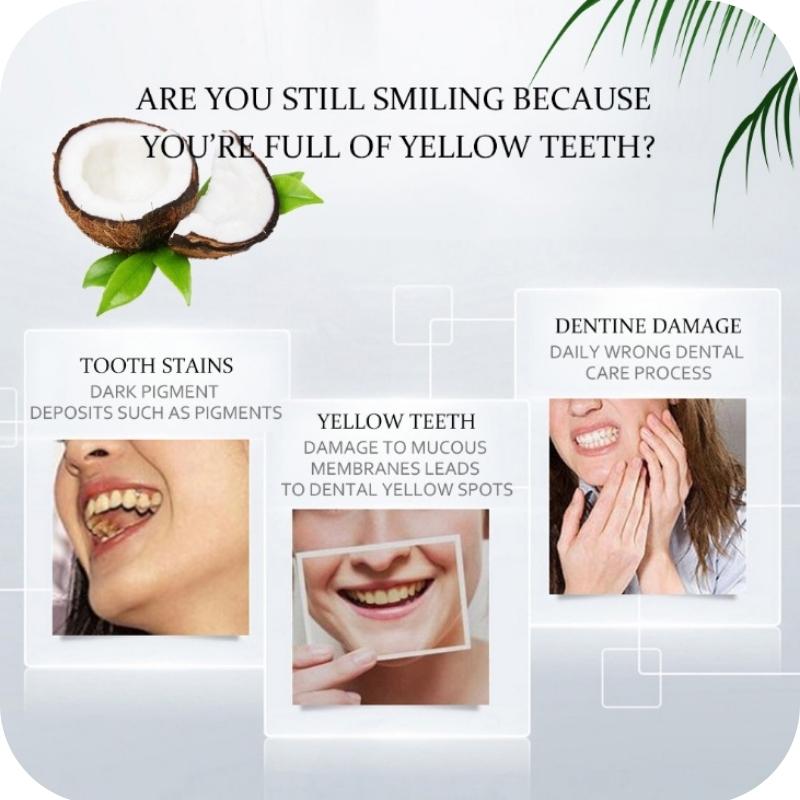 Showing the Stain removal of the Enhanced Bamboo Activated Charcoal Natural Toothpaste