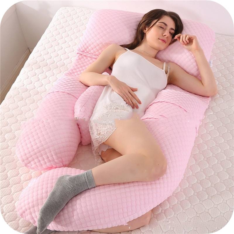 Showing The Pink Luxury Bamboo Fiber Pillow for Pregnant Women