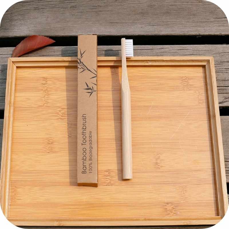 Adult White Bamboo Charcoal Soft Bamboo Fiber Bristle Toothbrush—eco-friendly oral care for a sustainable lifestyle