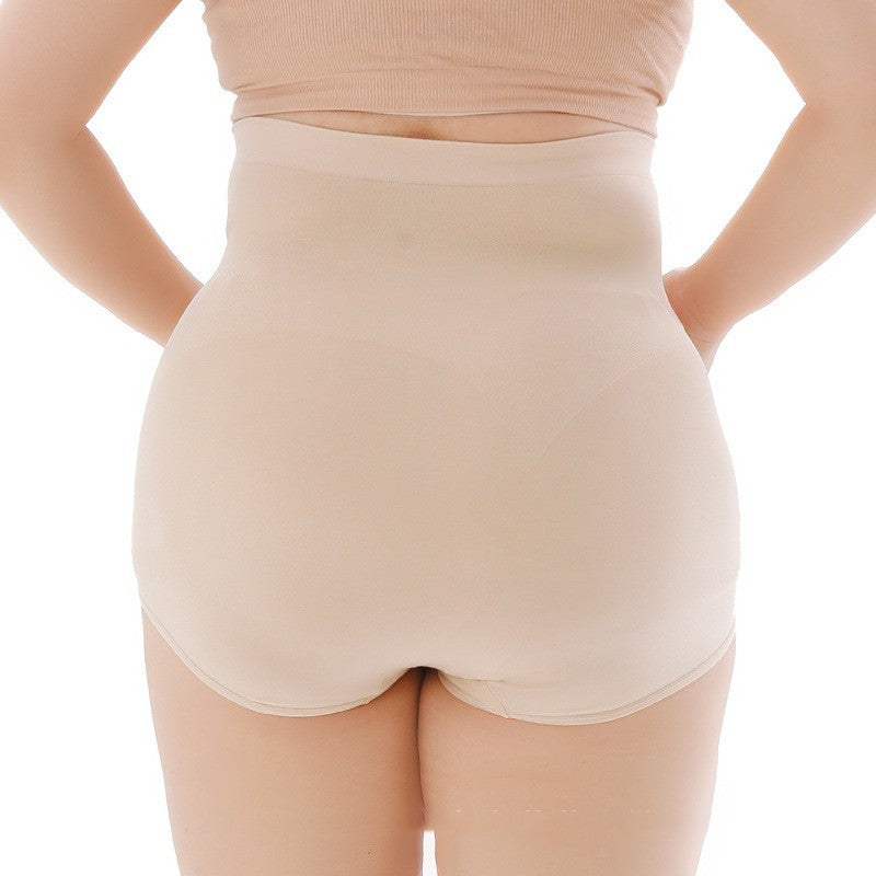 Showing the back view of the Black Bamboo Fiber Cotton Skin-friendly High Waist Underwear