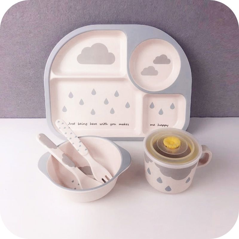Showing the Baiyun Design Bamboo Fiber Children's Fun Tableware