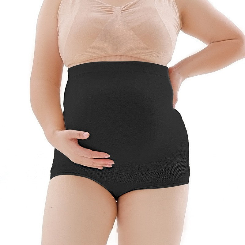 Showing the Black Bamboo Fiber Cotton Skin-friendly High Waist Underwear