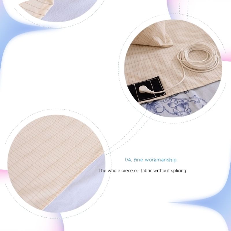 Showing the fitting point of the Conductive 10 Silver Fiber Grounding Bed Sheet with Cable 