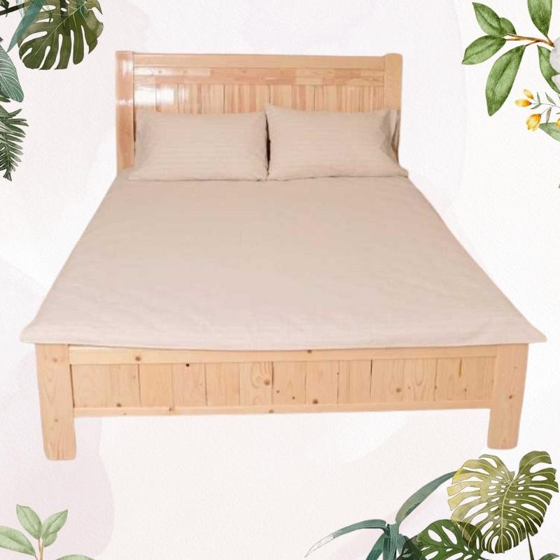 Cream fitted grounding bedsheet with cotton silver fiber, designed for improved sleep, relaxation, and wellness benefits.