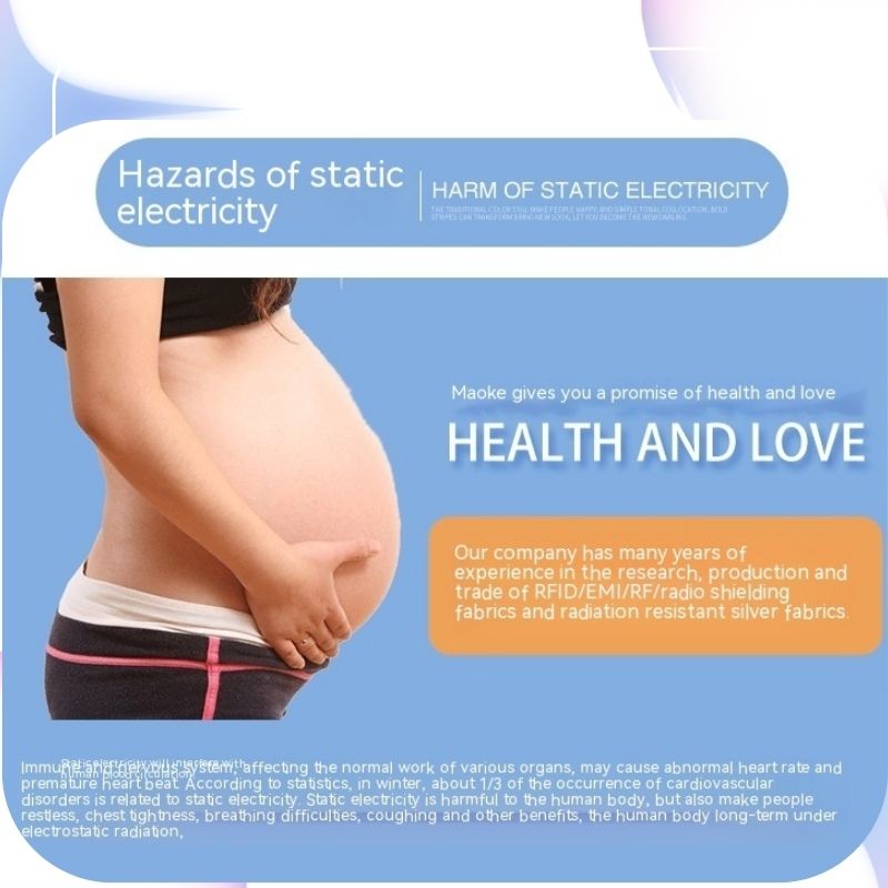 Showing the Health Advantage for pregnant Woman using the Conductive 10 Silver Fiber Grounding Bed Sheet with Cable 