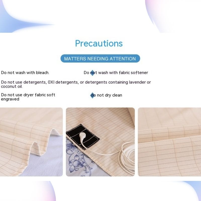 Showing the precautions of the Conductive 10 Silver Fiber Grounding Bed Sheet with Cable 
