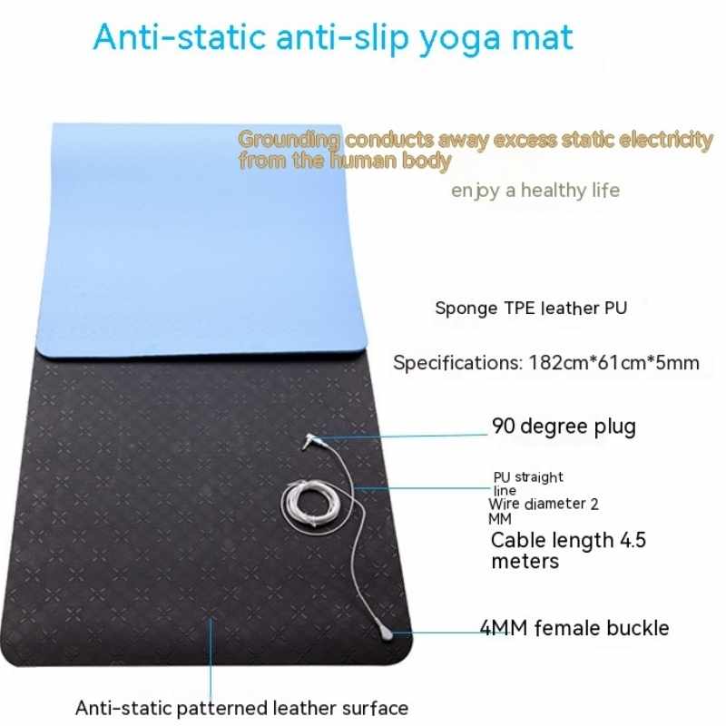 Close-up of the grounding mat's quality aspects, showcasing durable materials, textured surface, and conductive properties for stability.