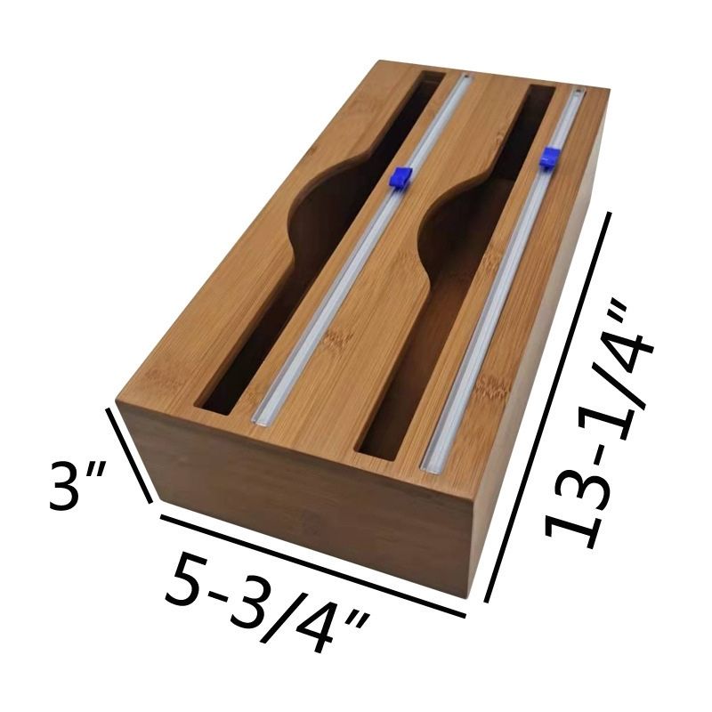 Showing the Sizes of the Bamboo Cling Film Holder & Cutter