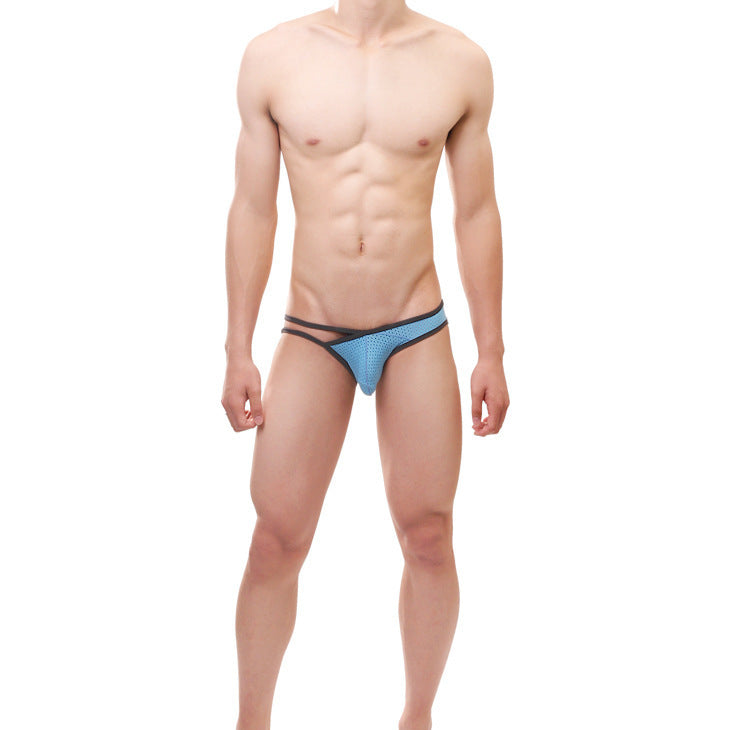 Sporty Sexy Bamboo Fiber Breathable Hole Men's Briefs