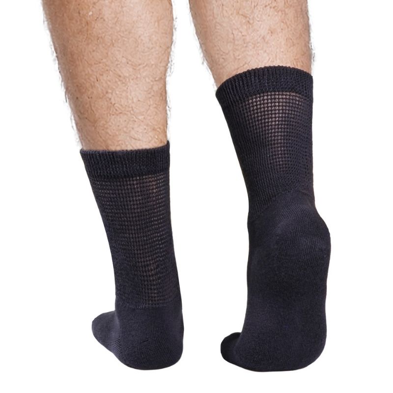 Showing the back view of the Bamboo Fiber Loose Stretch Socks