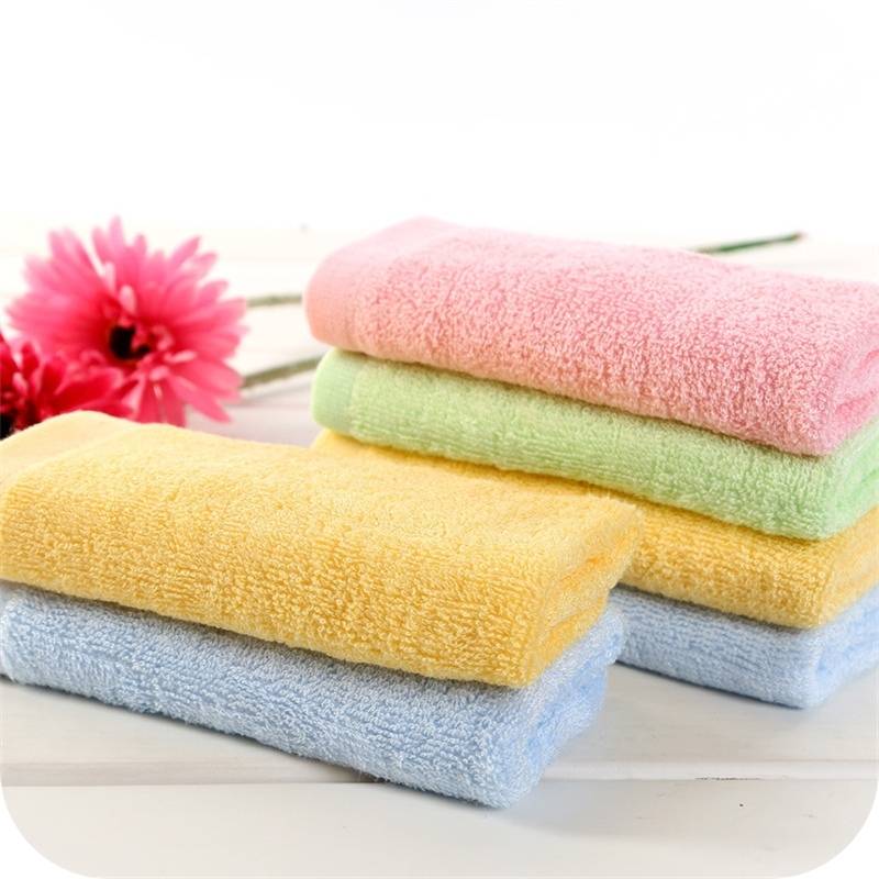 Showing a closeup Selection of the Bamboo Fiber Solid Color Children's Towels