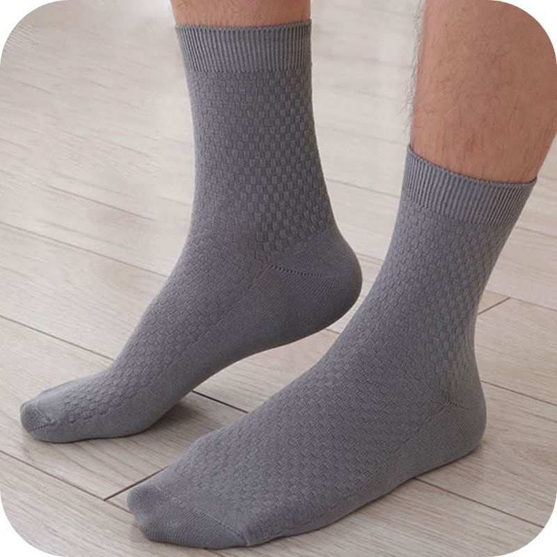 Showing a closeup of the Bamboo Fiber Men Breathable Socks