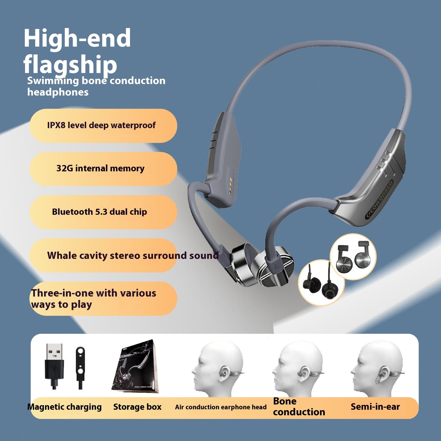 K9pro Real Bone Conduction Bluetooth Headset