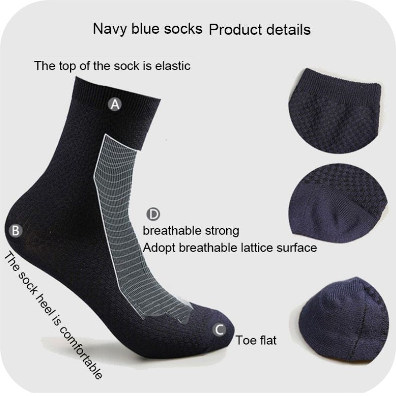 Showing the quality of the Bamboo Fiber Men Breathable Socks