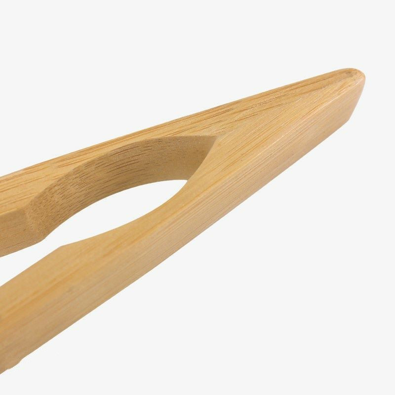 Closeup of the Clip on the Lengthened Wood 30CM Kitchen Bamboo Food Clip